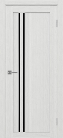 Полотно Турин  525АПС SC ясень серебристый Размер 800х2000мм Покрытие Экошпон Стекло Черное