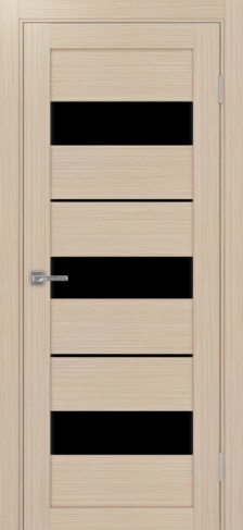 Полотно Турин  526 дуб белёный Размер 800х2000мм Покрытие Экошпон Стекло Черное