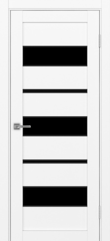 Полотно Турин  526АПП SB лакобель чёрный белый снежный Цвет Белый снежный Размер 700х2000мм Покрытие Экошпон Стекло Черное