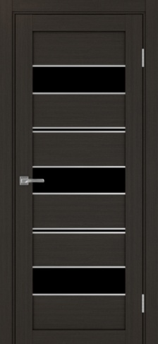 Полотно Турин 526АПП max лакобель чёрный венге Цвет Венге Размер 800х2000мм Покрытие Экошпон Стекло Черное