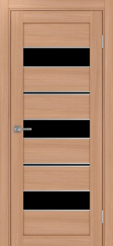 Полотно Турин  526АПП лакобель чёрный ясень тёмный Цвет Ясень тёмный Размер 700х2000мм Покрытие Экошпон Стекло Черное