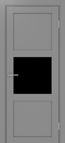 Полотно Турин 530.121 серый Цвет Серый Размер 800х2000мм Покрытие Экошпон Стекло Черное