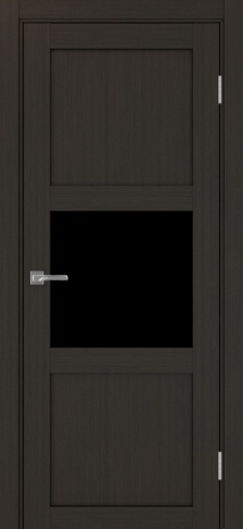 Полотно Турин 530.121 венге Цвет Венге Размер 800х2000мм Покрытие Экошпон Стекло Черное