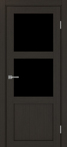 Полотно Турин  530.221 венге Цвет Венге Размер 800х2000мм Покрытие Экошпон Стекло Черное