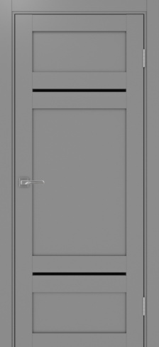 Полотно Турин  532.12121 серый Цвет Серый Размер 600х2000мм Покрытие Экошпон Стекло Черное