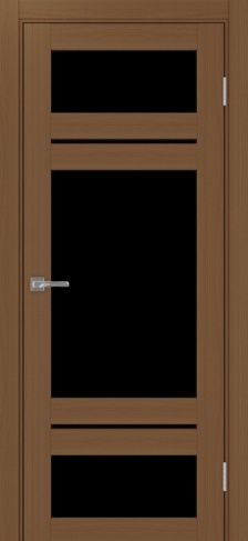 Полотно Турин  532.22222 орех Цвет Орех Размер 600х2000мм Покрытие Экошпон Стекло Черное