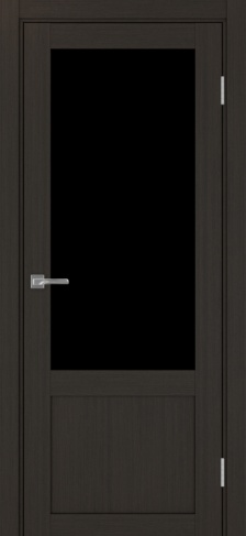 Полотно Турин 540ПФ.21 венге Цвет Венге Размер 800х2000мм Покрытие Экошпон Стекло Черное