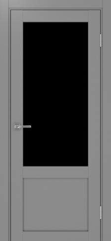 Полотно Турин 540ПФ.21 лакобель чёрный серый Цвет Серый Размер 600х2000мм Покрытие Экошпон Стекло Черное