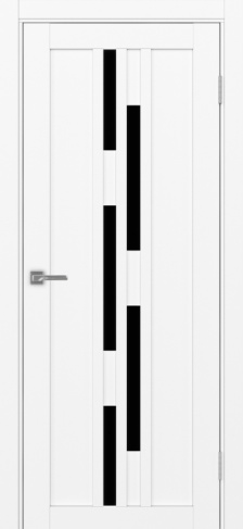 Полотно Турин 551 белый снежный Цвет Белый снежный Размер 800х2000мм Покрытие Экошпон Стекло Черное