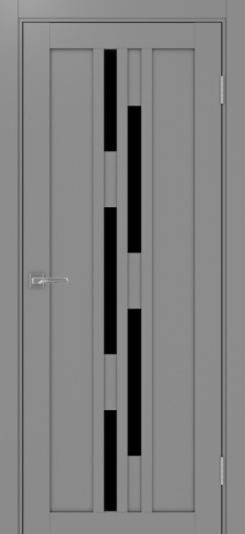Полотно Турин 551 серый Цвет Серый Размер 700х2000мм Покрытие Экошпон Стекло Черное