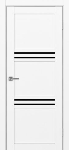 Полотно Турин 553 белый снежный Цвет Белый снежный Размер 600х2000мм Покрытие Экошпон Стекло Черное
