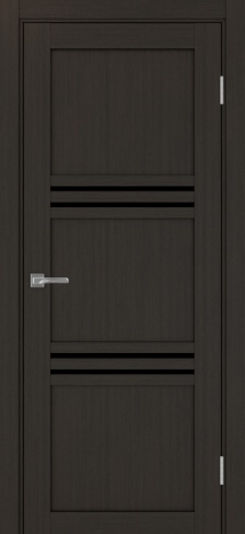 Полотно Турин 553 венге Цвет Венге Размер 600х2000мм Покрытие Экошпон Стекло Черное