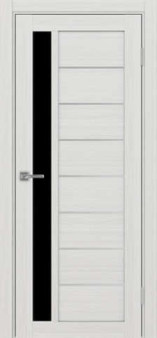 Полотно Турин 554АПП SC Цвет Ясень серебристый Размер 800х2000мм Покрытие Экошпон Стекло Черное