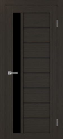 Полотно Турин 554АПП SB венге Цвет Венге Размер 600х2000мм Покрытие Экошпон Стекло Черное