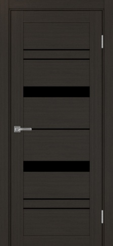 Полотно Турин 562 венге Цвет Венге Размер 700х2000мм Покрытие Экошпон Стекло Черное